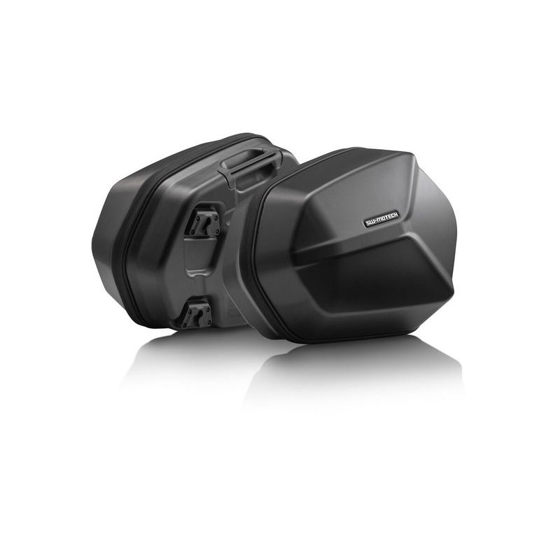 ZESTAW KUFRÓW BOCZNYCH AERO ABS I STELAŻY SW-MOTECH HONDA X-ADV (20-) BLACK 2X25L