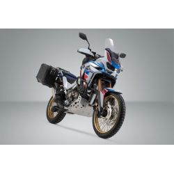 ZESTAW KUFRÓW BOCZNYCH TRAX ADV I STELAŻY SW-MOTECH HONDA CRF1100L AF, BLACK 45/37L