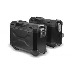 ZESTAW KUFRÓW BOCZNYCH TRAX ADV I STELAŻY SW-MOTECH YAMAHA MT-09 TRACER (14-18), BLACK 37/37 L