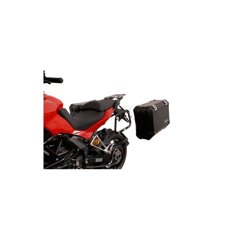 STELAŻ EVO NA KUFRY BOCZNE SW-MOTECH DUCATI MULTISTRADA 1200/S (10-14), BLACK