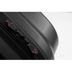 ZESTAW KUFRÓW BOCZNYCH AERO ABS I STELAŻY SW-MOTECH DUCATI DESERTX (22-) BLACK 2X25 L