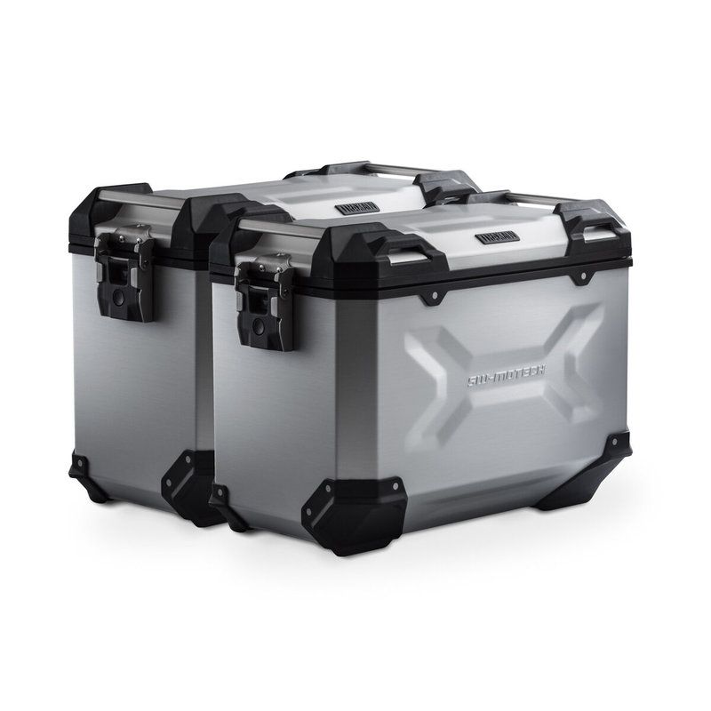 ZESTAW KUFRÓW BOCZNYCH TRAX ADV I STELAŻY SW-MOTECH DUCATI DESERTX (22-) 45/37L SILVER
