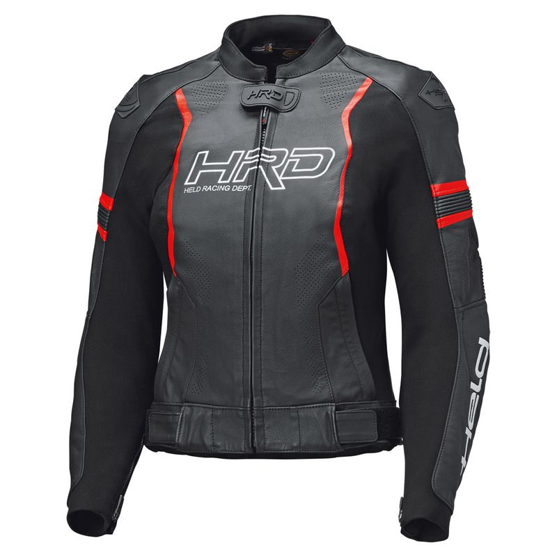 KURTKA SKÓRZANA HELD LADY STREET ROCKET IV BLACK/FLUO RED 