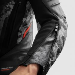 KURTKA SKÓRZANA REBELHORN VELOCE CAMO BLACK/GREY/FLUO RED 