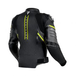 KURTKA SKÓRZANA REBELHORN VELOCE BLACK/GREY/FLUO YELLOW 