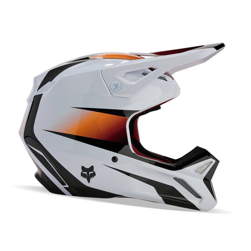 KASK FOX JUNIOR V1 FLORA WHITE/BLACK  ENDURO CROSS