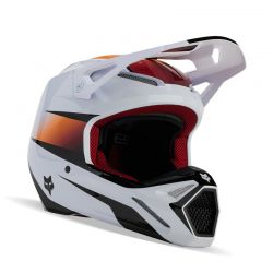 KASK FOX JUNIOR V1 FLORA WHITE/BLACK  ENDURO CROSS