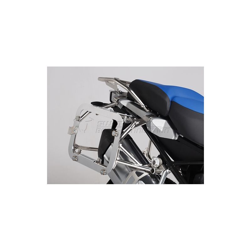 ZESTAW ADAPTERÓW NA ORYGINALNE STELAŻE BOCZNE SW-MOTECH BMW R1200GS LC ADV NA KUFRY TRAX SILVER