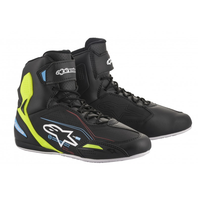 BUTY ALPINESTARS FASTER-3 BLACK/FLUO YELLOW/LIGHT BLUE 