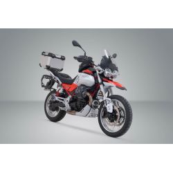 ZESTAW KUFRA CENTRALNEGO TRAX ADV SW-MOTECH MOTO GUZZI V85 TT (24-) SILVER