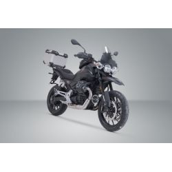 ZESTAW KUFRA CENTRALNEGO TRAX ADV SW-MOTECH MOTO GUZZI V85 STRADA (24-) SILVER