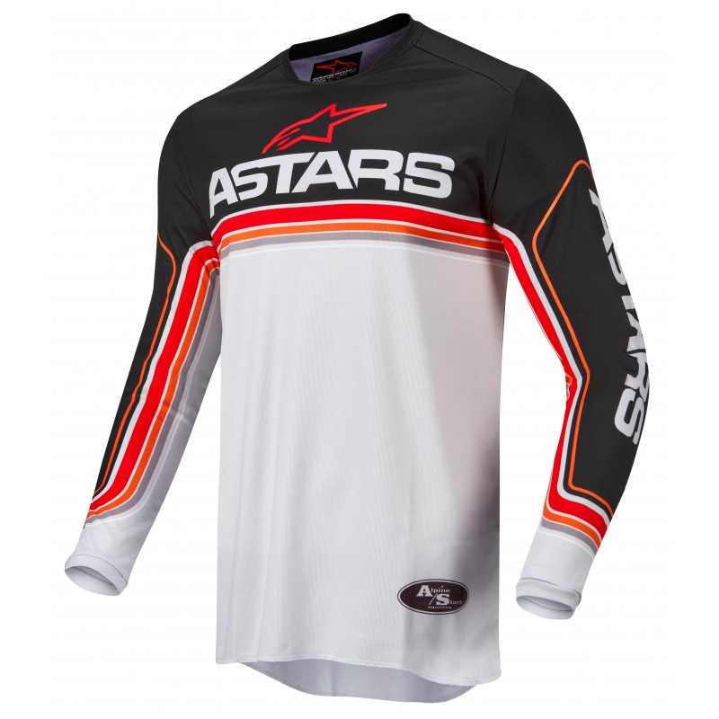 BLUZA ALPINESTARS FLUID SPEED BLACK/LIGHT GREY/BRIGHT RED 