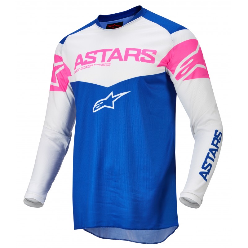 BLUZA ALPINESTARS FLUID TRIPPLE BLUE/WHITE/FLUO PINK 