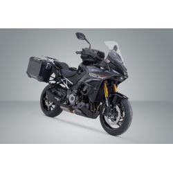 ZESTAW KUFRÓW BOCZNYCH TRAX ADV I STELAŻY SW-MOTECH SUZUKI GSX-S1000GX (23-) BLACK 37/37L