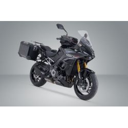 ZESTAW KUFRÓW BOCZNYCH TRAX ADV I STELAŻY SW-MOTECH SUZUKI GSX-S1000GX (23-) BLACK 45/45L