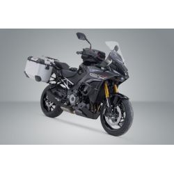ZESTAW KUFRÓW BOCZNYCH TRAX ADV I STELAŻY SW-MOTECH SUZUKI GSX-S1000GX (23-) SILVER 45/45L