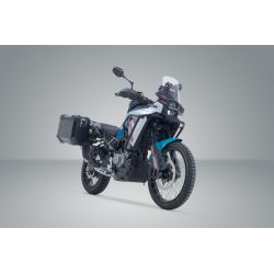 ZESTAW KUFRÓW BOCZNYCH TRAX ADV I STELAŻY SW-MOTECH CFMOTO 450MT (23-) BLACK 45/37L