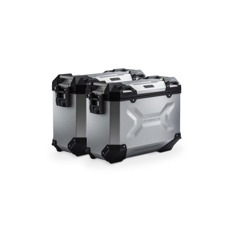 ZESTAW KUFRA CENTRALNEGO TRAX ADV SW-MOTECH SLLVER 37/37 L MOTO GUZZI STELVIO (23-) SLLVER