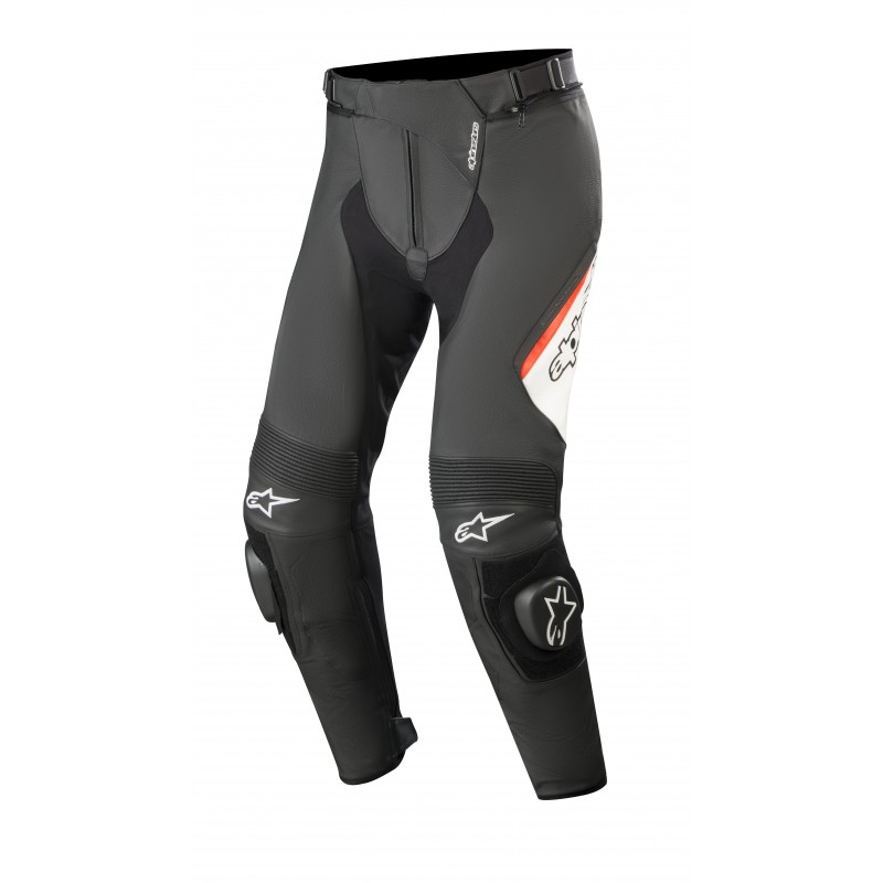 SPODNIE SKÓRZANE ALPINESTARS MISSILE V2 BLACK/WHITE/FLUO RED 