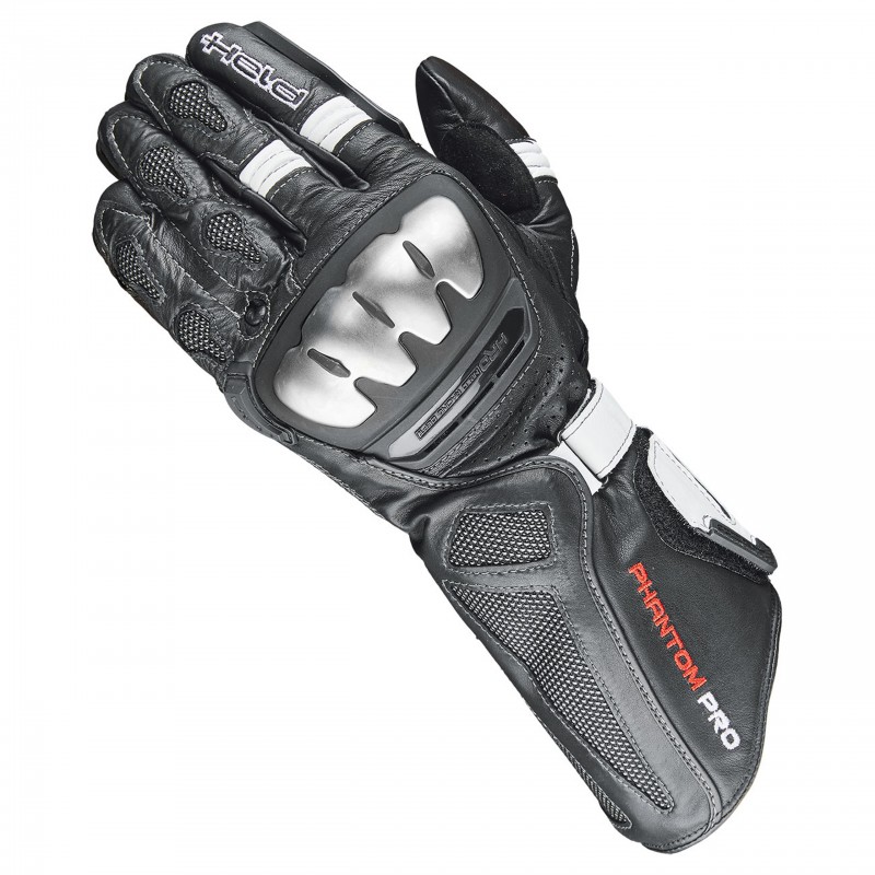 RĘKAWICE SKÓRZANE HELD PHANTOM PRO BLACK/WHITE STOCKY 