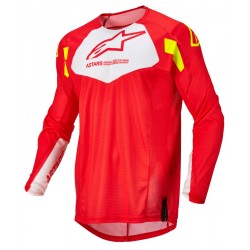 BLUZA ALPINESTARS RACER FACTORY JUNIOR FLUO RED/WHITE/FLUO YELLOW 
