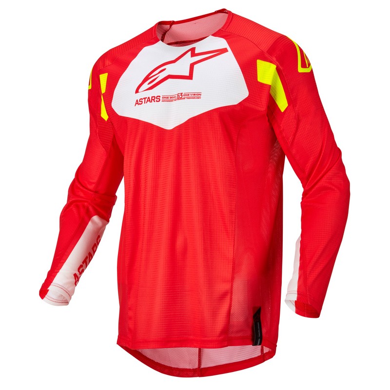 BLUZA ALPINESTARS RACER FACTORY JUNIOR FLUO RED/WHITE/FLUO YELLOW 