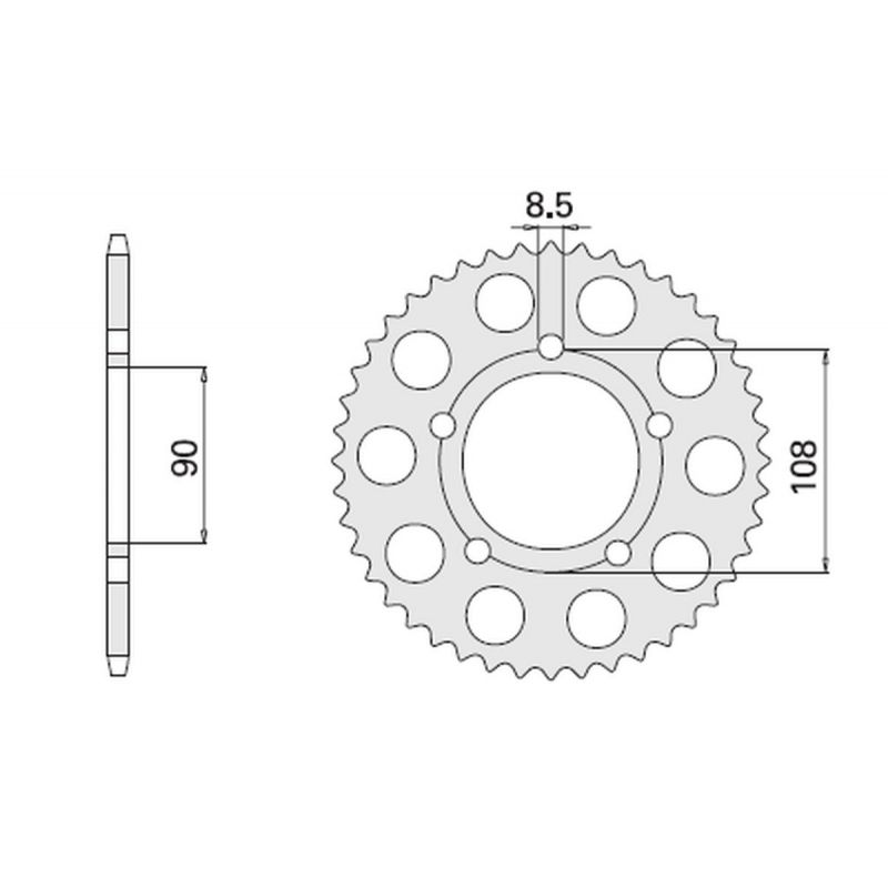 CHT ZĘBATKA TYLNA 1022 38 (1022-38) DUCATI 500/600 PANTAH`81-82, PASO