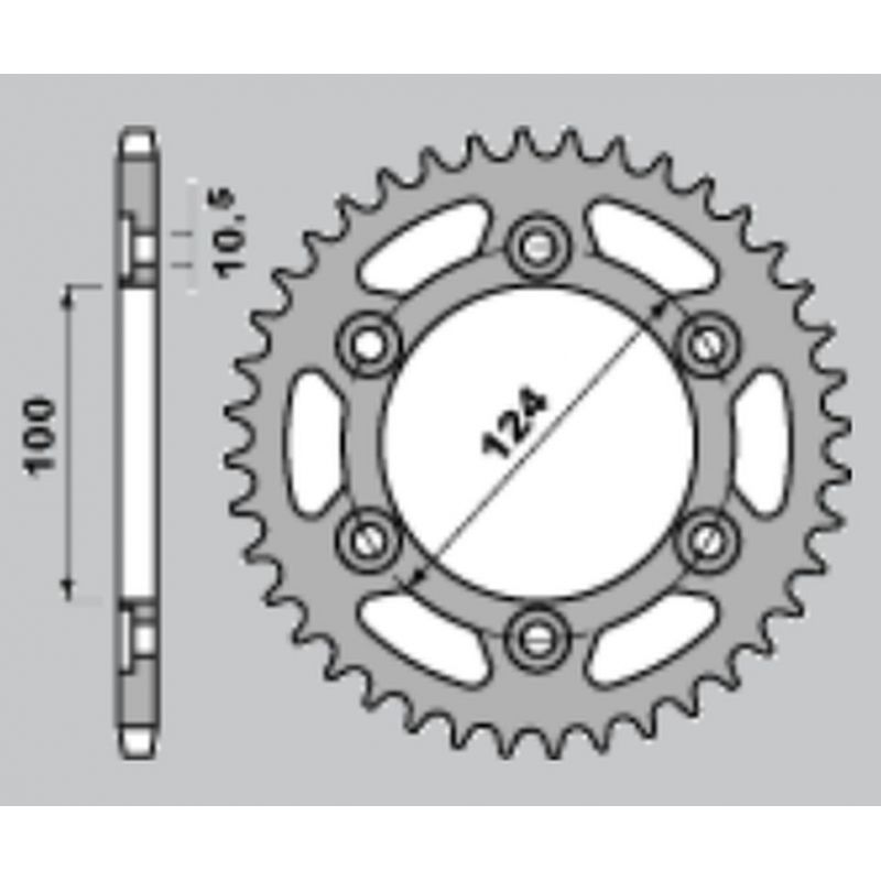 CHT ZĘBATKA TYLNA 1027 38 (735-38) DUCATI MONSTER 750/900`96-02 (JTR7