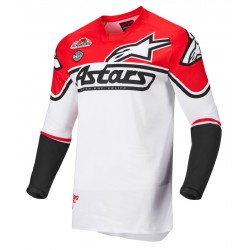 BLUZA ALPINESTARS RACER FLAGSHIP WHITE/FLUO RED/BLACK 