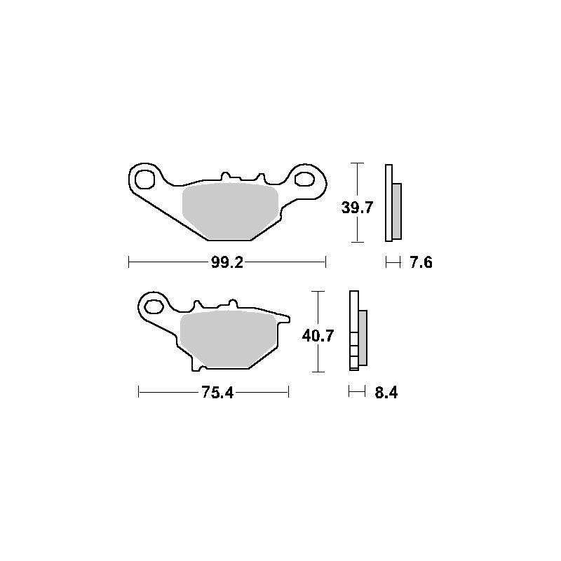 SBS PROMOCJA KLOCKI HAMULCOWE KH230 / KH396 STREET STANDART CERAMIC SU