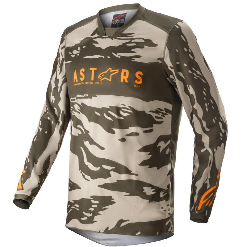BLUZA ALPINESTARS RACER TACTICAL JUNIOR MILITARY SAND CAMO TANGERINE 