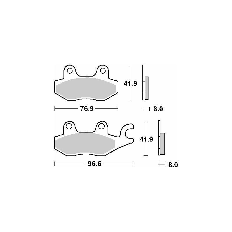 SBS PROMOCJA KLOCKI HAMULCOWE KH165 / KH215 STREET STANDART CERAMIC KO