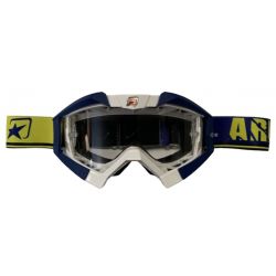 ARIETE GOGLE RIDING CROWS BASIC KOLOR BIAŁY/GRANATOWY/ŻÓŁTY, SZYBK