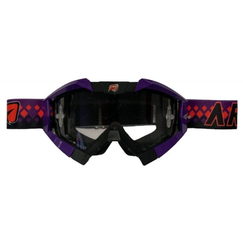 ARIETE GOGLE RIDING CROWS BASIC KOLOR CZARNY/GRANATOWY/CZERWONY, SZYBK