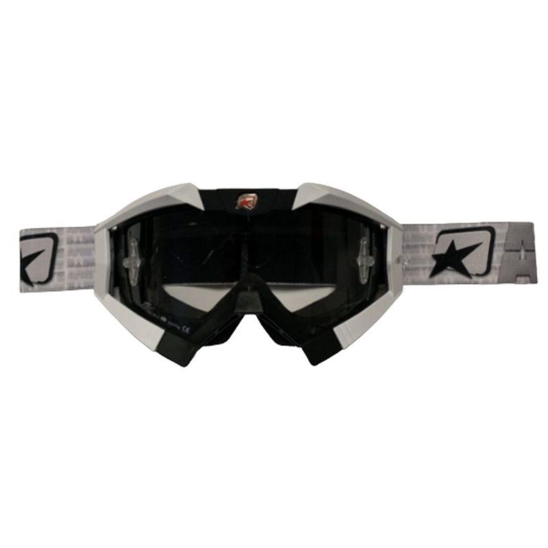 ARIETE GOGLE RIDING CROWS BASIC KOLOR CZARNY/BIAŁY/SREBRNY, SZYBKA AN