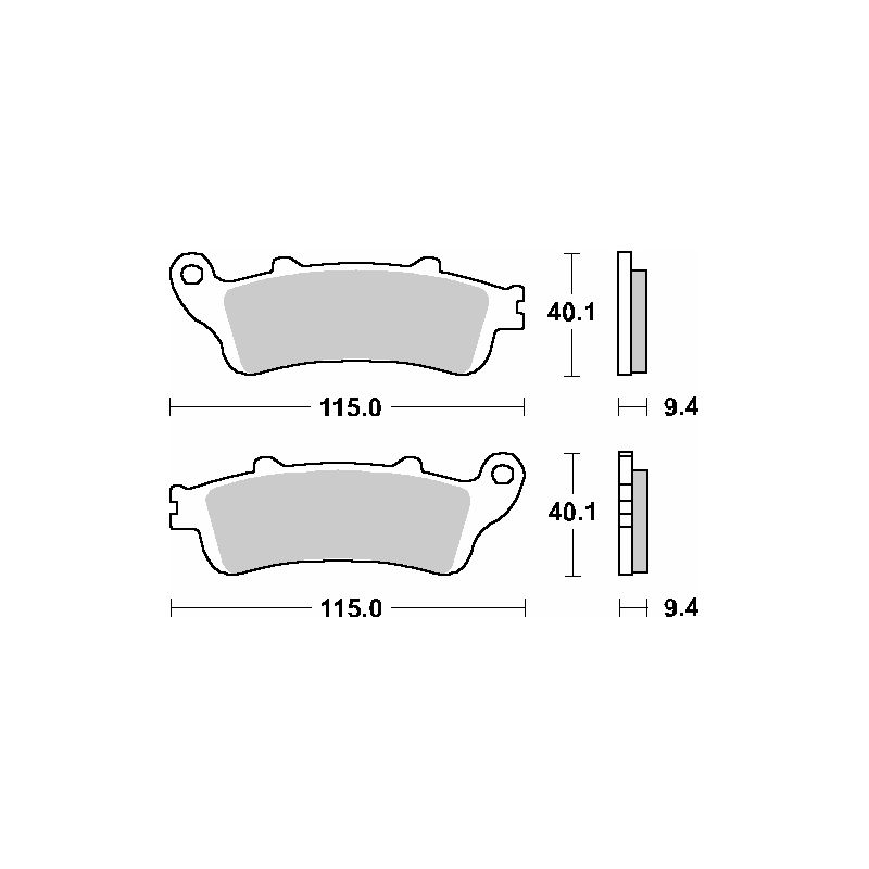 SBS KLOCKI HAMULCOWE PRZÓD KH281 /KH261 STREET STANDART CERAMIC HONDA