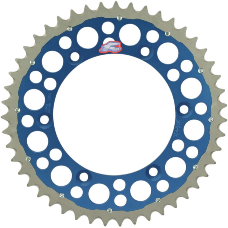 RENTHAL ZĘBATKA TYLNA TWINRING 270 49 (STALOWO-ALUMINIOWA) KOLOR NIEB