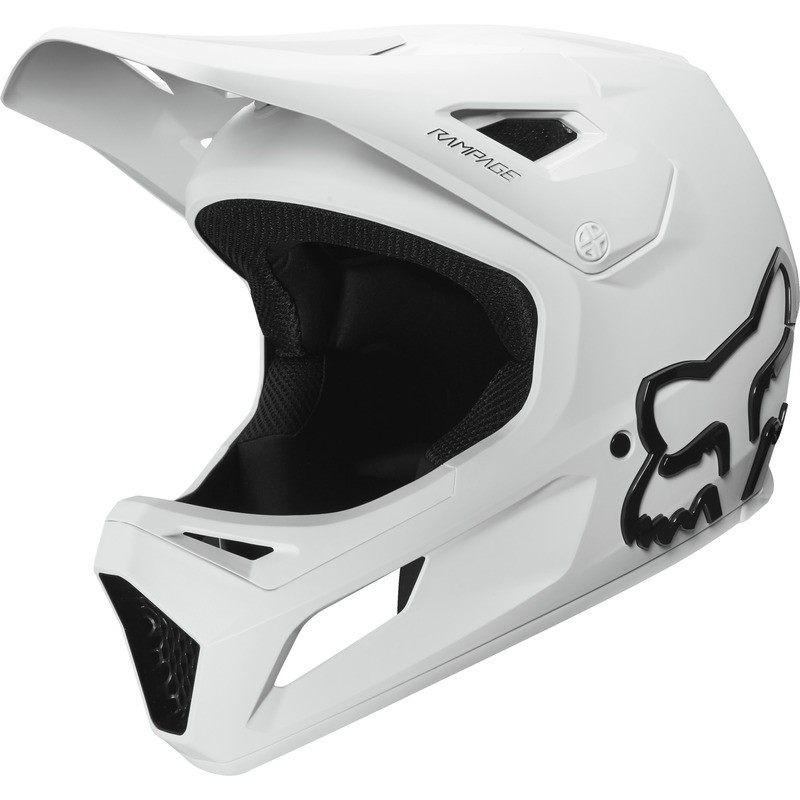 KASK ROWEROWY FOX JUNIOR RAMPAGE WHITE  ENDURO CROSS