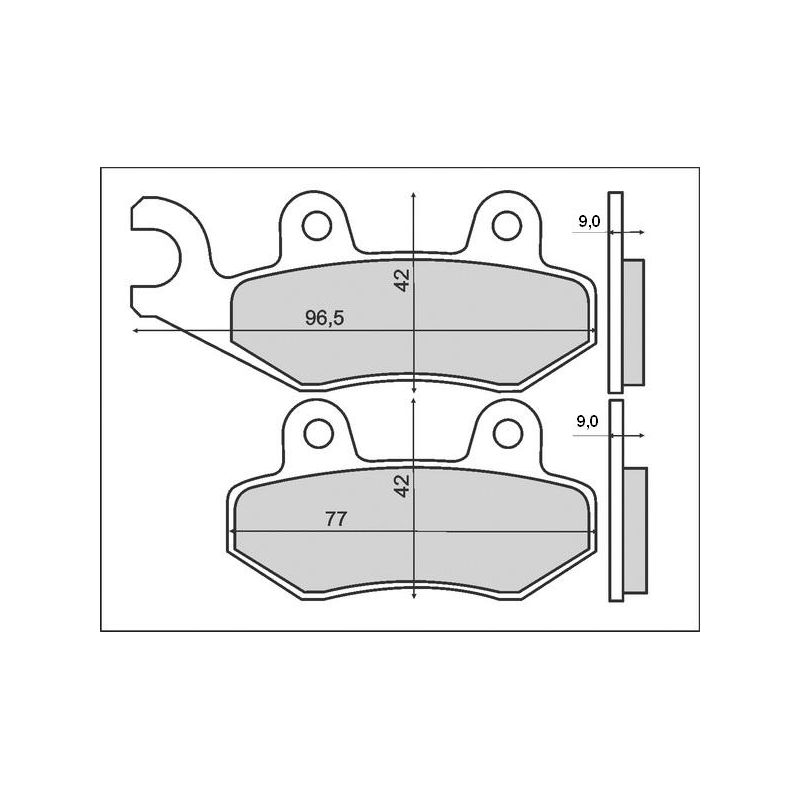 SBS PROMOCJA KLOCKI HAMULCOWE KH228 STREET STANDART CERAMIC KOLOR CZAR