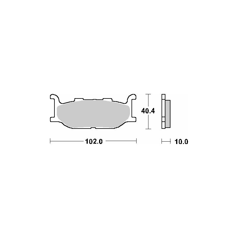 SBS PROMOCJA KLOCKI HAMULCOWE KH179 STREET STANDART CERAMIC KOLOR CZAR