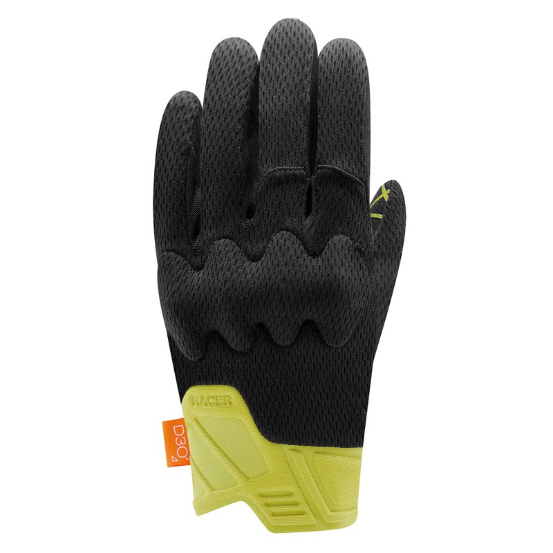 RĘKAWICE SKÓRZANO-TEKSTYLNE RACER ROCA 3 LIME 