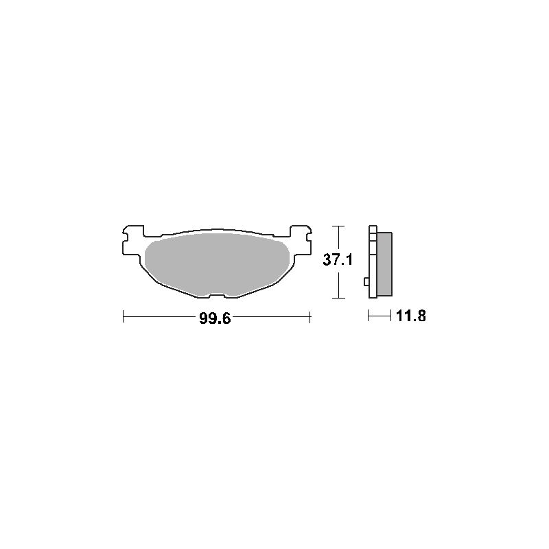 SBS PROMOCJA KLOCKI HAMULCOWE KH408 STREET STANDART CERAMIC YAMAHA YP 