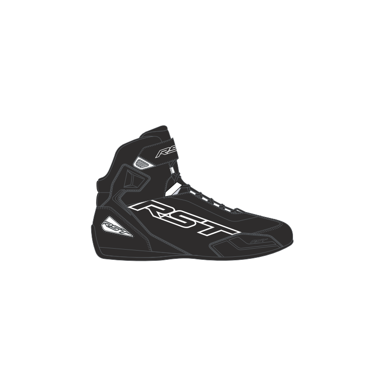 BUTY SKÓRZANE RST SABRE MOTO CE BLACK/BLACK/WHITE  (3053)
