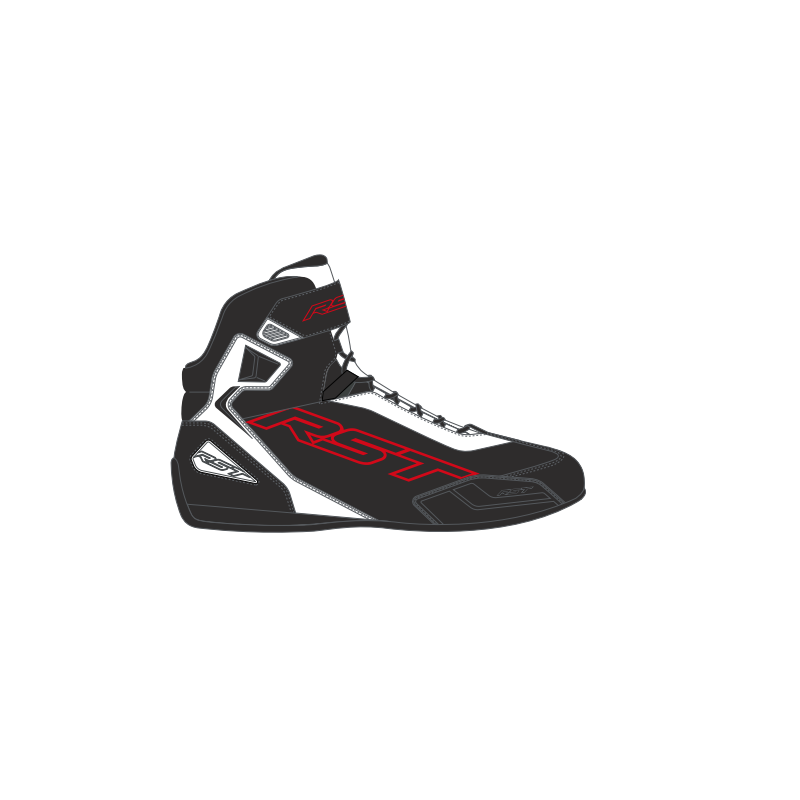 BUTY SKÓRZANE RST SABRE MOTO CE BLACK/WHITE/RED  (3053)