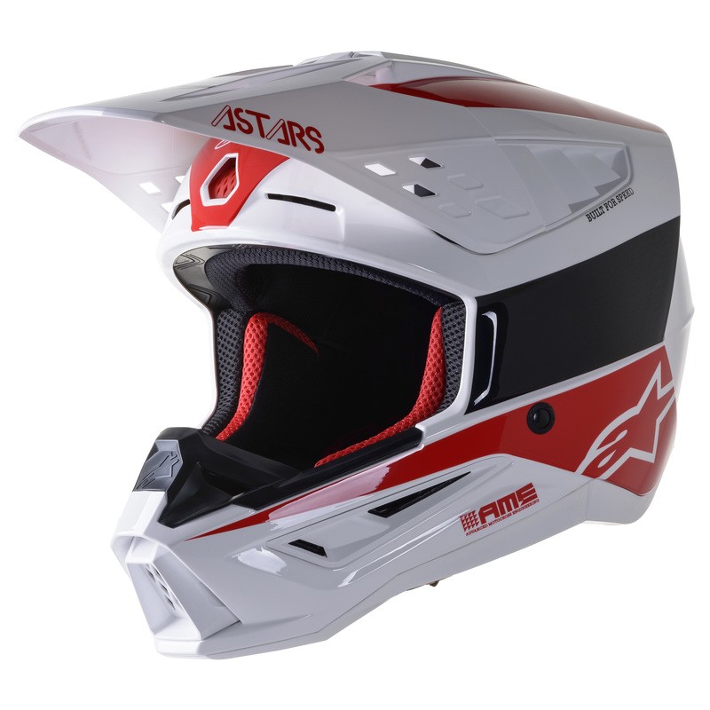 KASK ALPINESTARS S-M5 BOND WHITE/RED GLOSSY 