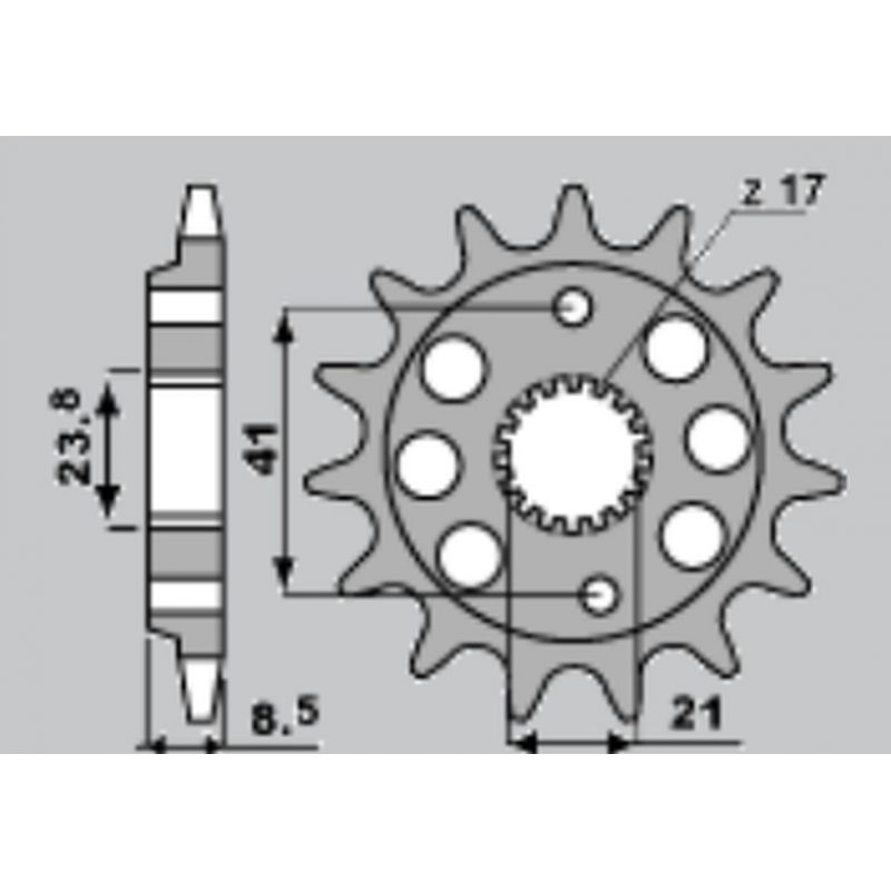 CHT ZĘBATKA PRZEDNIA 2071 14 HONDA XR 400R 96-00, TRX 400RX 99-04 (40