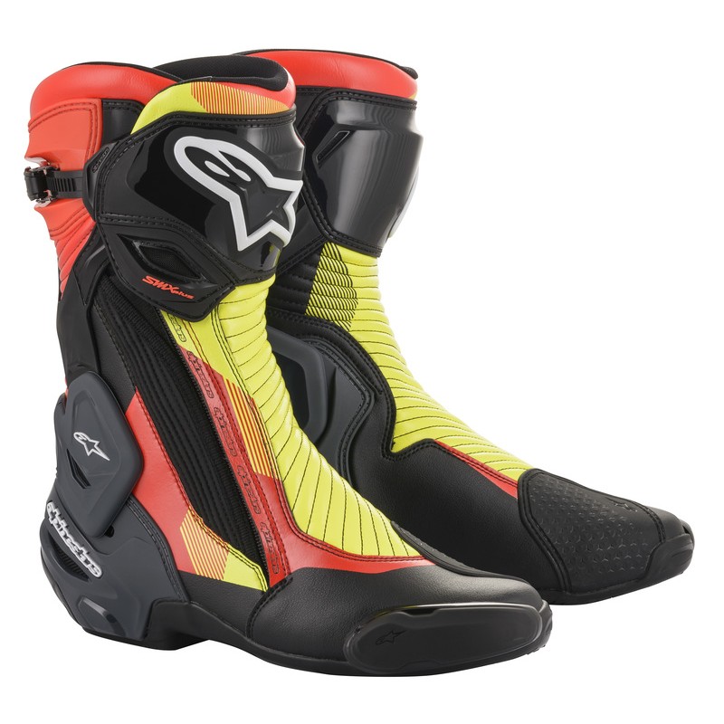 BUTY ALPINESTARS SMX PLUS V2 BLACK/FLUO RED/FLUO YELLOW 