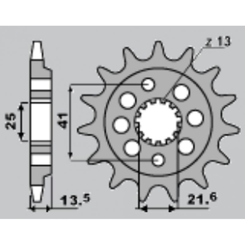 CHT ZĘBATKA PRZEDNIA 2099 15 (A4254043150) (JTF1307.15) HONDA XR 650 
