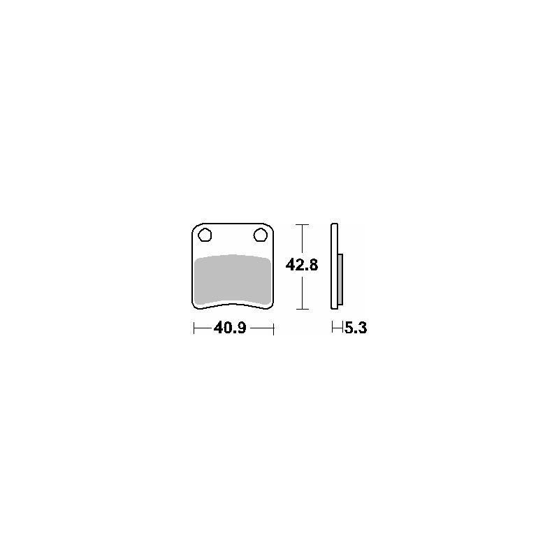 SBS PROMOCJA KLOCKI HAMULCOWE KH257/2 STREET STANDART CERAMIC KOLOR CZ