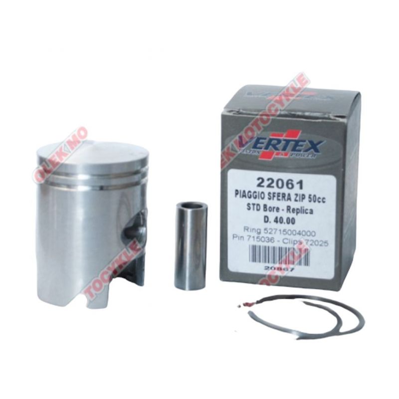 VERTEX TŁOK PIAGGIO,SFERA,ZIP,QUARZ,FREE 40,60 MM (+0,60) ( PIERŚCIE